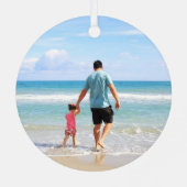 Eigenes Foto oder Text hinzufügen Ornament Aus Metall (Rückseite)