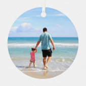 Eigenes Foto oder Text hinzufügen Ornament Aus Metall (Vorderseite)