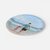 Eigenes Foto oder Text hinzufügen Pappteller (Schrägansicht)