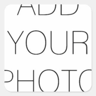 Eigenes Foto oder Text hinzufügen Quadratischer Aufkleber
