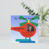 Eigenes Foto Pilotin zum Geburtstag Einladung (Stehend Vorderseite)