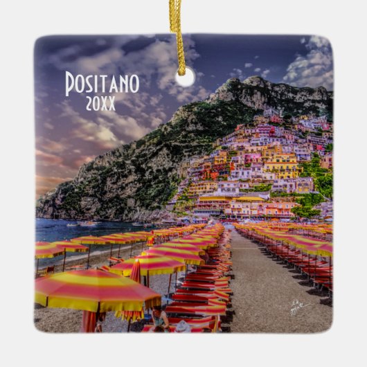 Eigenes Foto Positano Amalfi Küsten Reisen Keramikornament (Vorderseite)