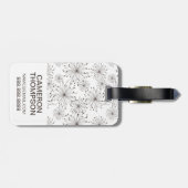 Eigenes Foto Retro Blumenhintergrund Gepäckanhänger (Rückseite horizontal)