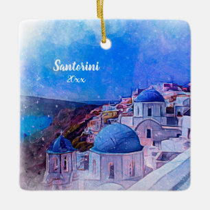 Eigenes Foto Santorini 2 auf der Seite der einziga Keramikornament