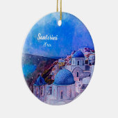 Eigenes Foto Santorini 2 Seite Einzigartige Modern Keramik Ornament (Rechts)