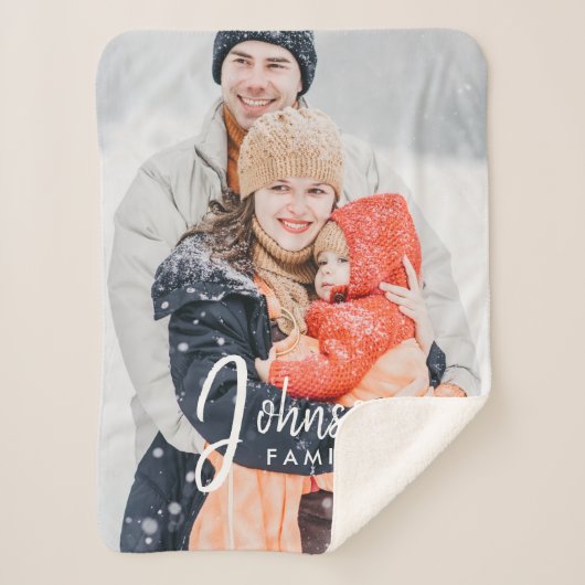 Eigenes Foto und Namenstypografie Sherpadecke (Vorderseite)