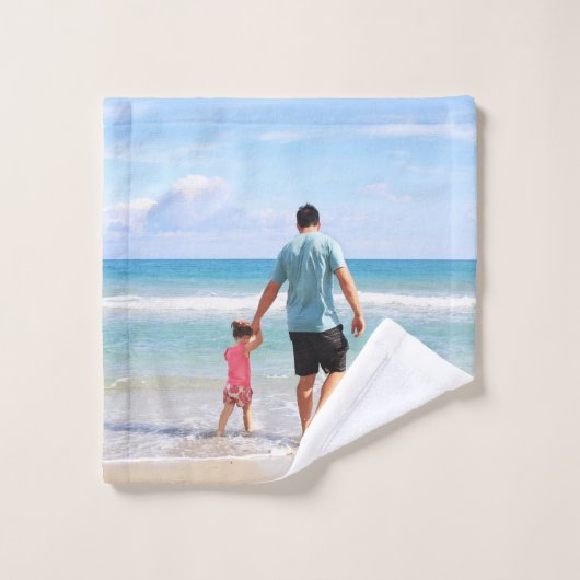 Eigenes Foto und/oder Text hinzufügen Badhandtuch Set (Waschlappen)