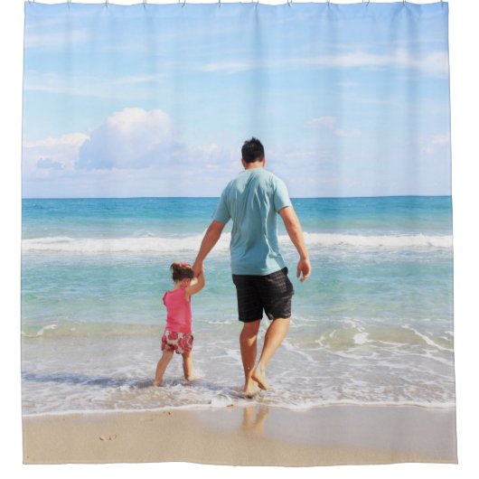 Eigenes Foto und/oder Text hinzufügen Duschvorhang (Vorderseite)