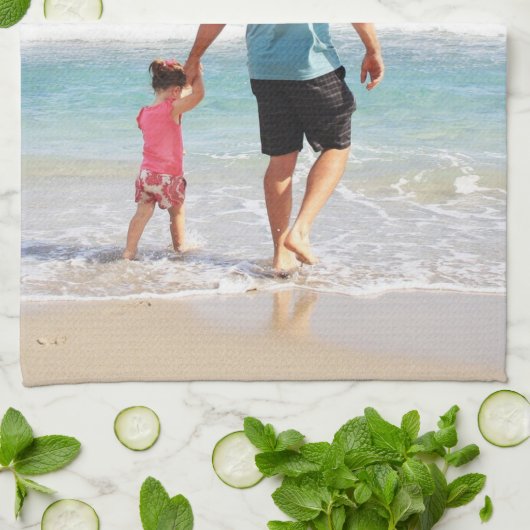 Eigenes Foto und/oder Text hinzufügen Geschirrtuch (Gefaltet)