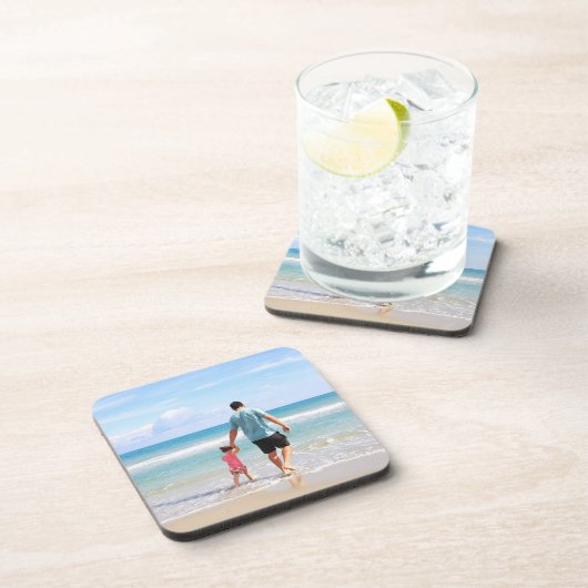 Eigenes Foto und/oder Text hinzufügen Getränkeuntersetzer (Rechte Seite)