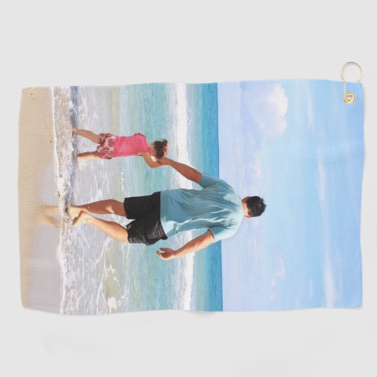 Eigenes Foto und/oder Text hinzufügen Golfhandtuch (Horizontal)