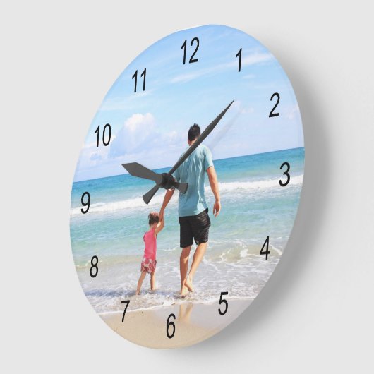 Eigenes Foto und/oder Text hinzufügen Große Wanduhr (Winkel)