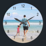 Eigenes Foto und/oder Text hinzufügen Große Wanduhr<br><div class="desc">Erstellen Sie Ihr eigenes benutzerdefiniertes Produkt. Fügen Sie Ihr eigenes Foto hinzu,  fügen Sie Ihren eigenen Text hinzu,  ändern Sie die Hintergrundfarbe und machen Sie es zu Ihrem eigenen.</div>