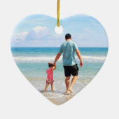 Eigenes Foto und/oder Text hinzufügen Keramik Ornament (Hinten)