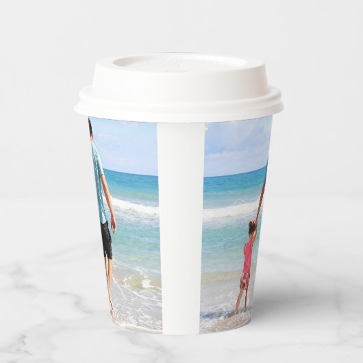 Eigenes Foto und/oder Text hinzufügen Pappbecher (Links)