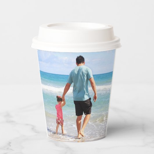 Eigenes Foto und/oder Text hinzufügen Pappbecher (Vorderseite)