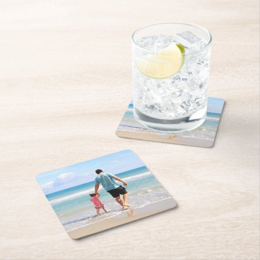 Eigenes Foto und/oder Text hinzufügen Rechteckiger Pappuntersetzer (Vor Ort)