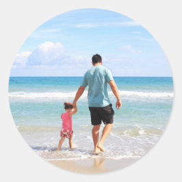 Eigenes Foto und/oder Text hinzufügen Runder Aufkleber