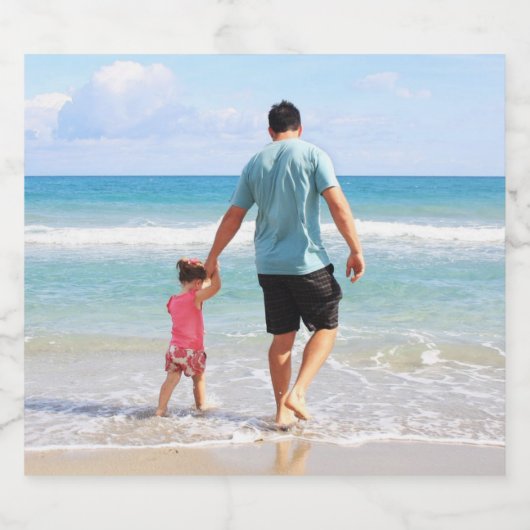 Eigenes Foto und/oder Text hinzufügen Schaumweinetikett (Einzelnes Label)