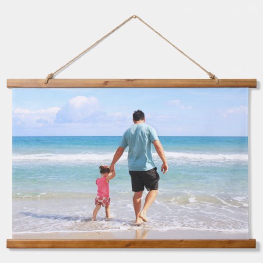 Eigenes Foto und/oder Text hinzufügen Wandteppich Mit Holzrahmen (Vorne)