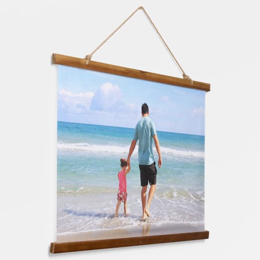 Eigenes Foto und/oder Text hinzufügen Wandteppich Mit Holzrahmen (Gewinkelt)