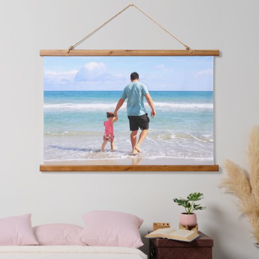 Eigenes Foto und/oder Text hinzufügen Wandteppich Mit Holzrahmen (Schlafzimmer)