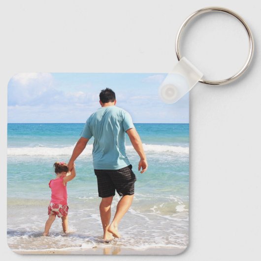 Eigenes Foto und/oder Textmetall hinzufügen Schlüsselanhänger (Rückseite)