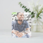 Eigenes Foto und Text Modernes Beileid hinzufügen Dankeskarte (Stehend Vorderseite)