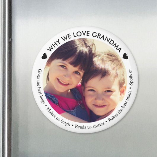 Eigenes Foto Warum wir Oma lieben Magnet