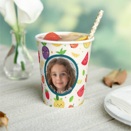 Eigenes Fruchtmotiv Foto und Name Pappbecher