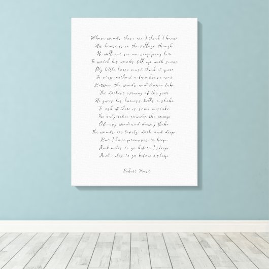 Eigenes Gedicht auf Leinwand drucken (Insitu (Holzboden))