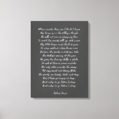 Eigenes Gedicht auf Leinwand drucken (Vorderseite)