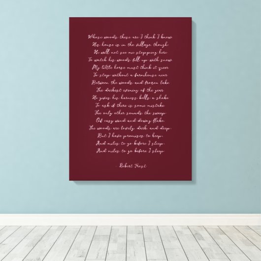 Eigenes Gedicht auf Leinwand drucken (Insitu (Holzboden))