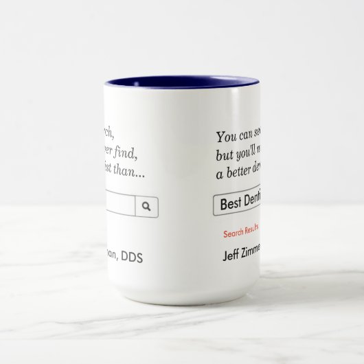 Eigenes Geschenk für Zahnärzte Tasse (Zentrum)