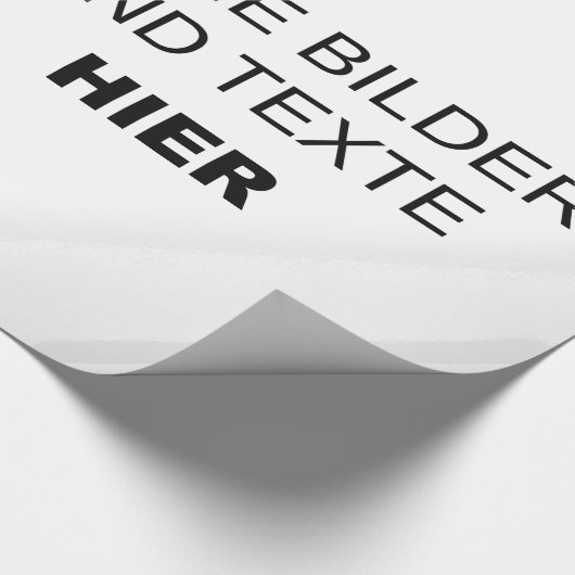 Eigenes Geschenkpapier gestalten - eigenes Design (Ecke)