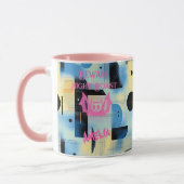 Eigenes Halloween - heißrosa Bat Night Roast Tasse (Links)