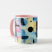 Eigenes Halloween - heißrosa Bat Night Roast Tasse (Vorderseite Links)