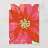 Eigenes, handgemaltes Poinsettia-Design Postkarte (Vorderseite)