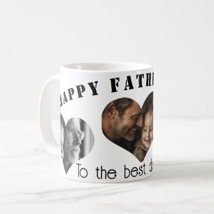 Eigenes herzförmiges Foto für den Vatertag Kaffeetasse