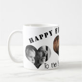 Eigenes herzförmiges Foto für den Vatertag Kaffeetasse (Links)