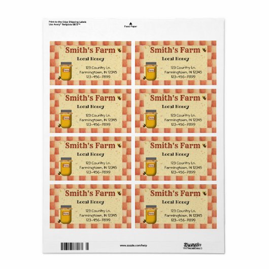 Eigenes Honiglabel (Vorne)