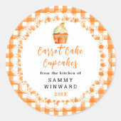 Eigenes Karottenkuchen-Lebensmittel Runder Aufkleber (Vorderseite)