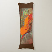 Eigenes Kissen "Orange Burst Brown Back" (Vorderseite Vertikal)