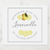 Eigenes Limoncello-Label Alkoholflaschenetikett (Einzelnes Label)