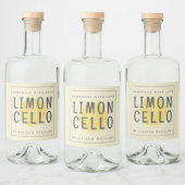 Eigenes Limoncello-Label Alkoholflaschenetikett (Flaschen)