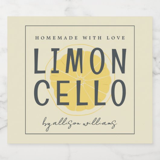 Eigenes Limoncello-Label Alkoholflaschenetikett (Einzelnes Label)