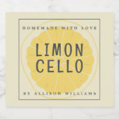 Eigenes Limoncello-Label Alkoholflaschenetikett (Einzelnes Label)