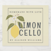Eigenes Limoncello-Label Alkoholflaschenetikett (Einzelnes Label)
