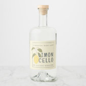Eigenes Limoncello-Label Alkoholflaschenetikett (Vorderseite)
