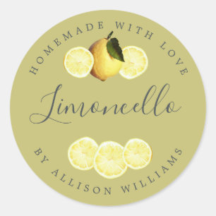 Eigenes Limoncello-Label Runder Aufkleber